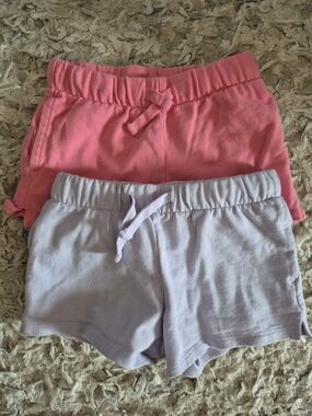 Carters Girls' Pink and Lavender Pull-On Shorts